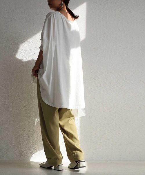 antiqua（アンティカ）の「変形ドルマントップス（Tシャツ/カットソー・レディース・ホワイト/ブラック/ベージュ/ベージュ系その他/ブラウン系その他/ブラウン系その他2・FREE）」の14枚目の写真