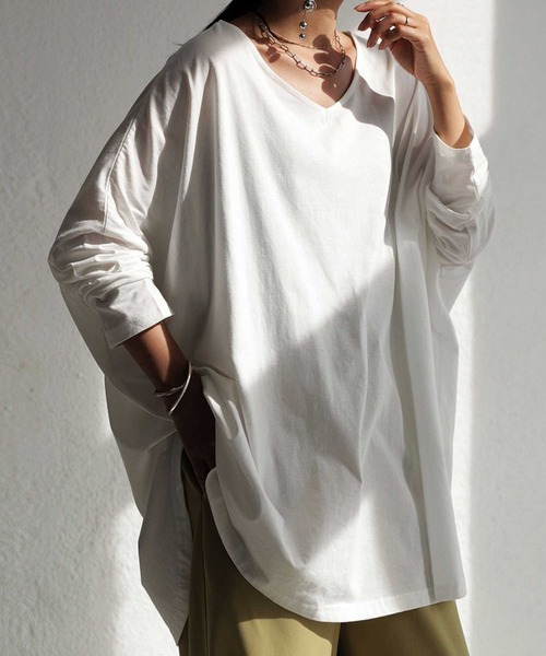 antiqua（アンティカ）の「変形ドルマントップス（Tシャツ/カットソー・レディース・ホワイト/ブラック/ベージュ/ベージュ系その他/ブラウン系その他/ブラウン系その他2・FREE）」の15枚目の写真