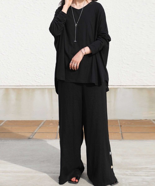 antiqua（アンティカ）の「変形ドルマントップス（Tシャツ/カットソー・レディース・ホワイト/ブラック/ベージュ/ベージュ系その他/ブラウン系その他/ブラウン系その他2・FREE）」の19枚目の写真