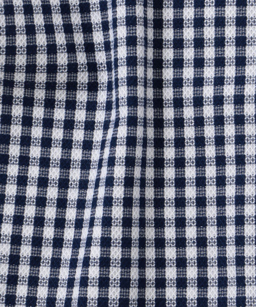 SHIPS(シップス)の「SD:【GIZA】カラミ ショートスリーブ ギンガムチェック ボタンダウンシャツ(シャツ/ブラウス・メンズ・ライトブルー/ネイビー・SMALL/MEDIUM/LARGE/X-LARGE)」の11枚目の写真