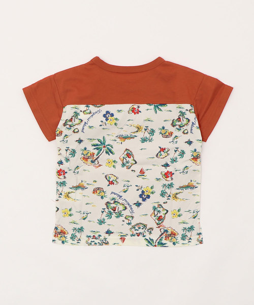 GLOBAL WORK（グローバルワーク）の「【キッズ】バックフハクキリカエＴ半袖/827688（Tシャツ/カットソー・キッズ・ダークブルー/ホワイト/ワインレッド・XX-LARGE/X-LARGE/MEDIUM/LARGE/SMALL）」の5枚目の写真