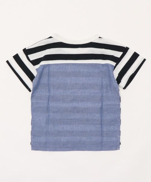 GLOBAL WORK（グローバルワーク）の「【キッズ】バックフハクキリカエＴ半袖/827688（Tシャツ/カットソー・キッズ・ダークブルー/ホワイト/ワインレッド・XX-LARGE/X-LARGE/MEDIUM/LARGE/SMALL）」の6枚目の写真