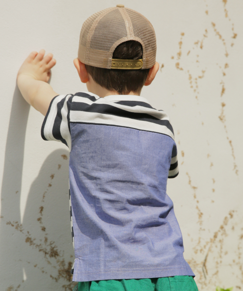 GLOBAL WORK（グローバルワーク）の「【キッズ】バックフハクキリカエＴ半袖/827688（Tシャツ/カットソー・キッズ・ダークブルー/ホワイト/ワインレッド・XX-LARGE/X-LARGE/MEDIUM/LARGE/SMALL）」の9枚目の写真