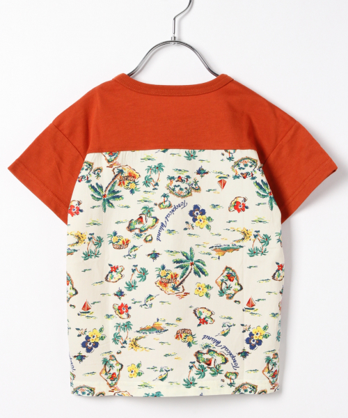 GLOBAL WORK（グローバルワーク）の「【キッズ】バックフハクキリカエＴ半袖/827688（Tシャツ/カットソー・キッズ・ダークブルー/ホワイト/ワインレッド・XX-LARGE/X-LARGE/MEDIUM/LARGE/SMALL）」の14枚目の写真