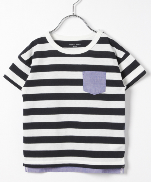 GLOBAL WORK（グローバルワーク）の「【キッズ】バックフハクキリカエＴ半袖/827688（Tシャツ/カットソー・キッズ・ダークブルー/ホワイト/ワインレッド・XX-LARGE/X-LARGE/MEDIUM/LARGE/SMALL）」の22枚目の写真