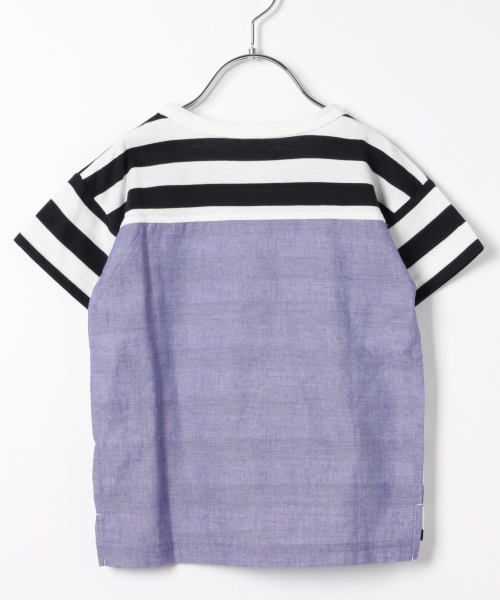 GLOBAL WORK（グローバルワーク）の「【キッズ】バックフハクキリカエＴ半袖/827688（Tシャツ/カットソー・キッズ・ダークブルー/ホワイト/ワインレッド・XX-LARGE/X-LARGE/MEDIUM/LARGE/SMALL）」の8枚目の写真