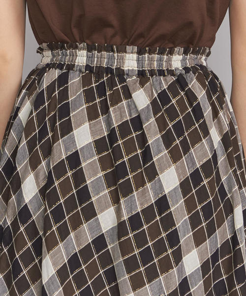 NE QUITTEZ PAS!(ヌキテパ)の「<ne Quittez pas>チェックロングスカート(スカート・レディース・ダークブラウン・FREE)」の11枚目の写真
