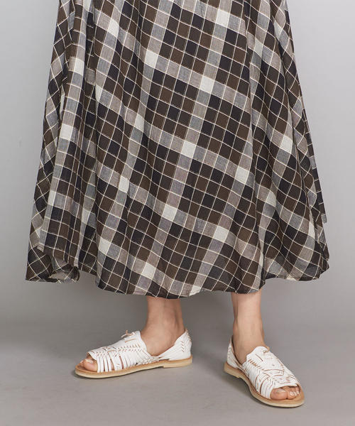 NE QUITTEZ PAS!(ヌキテパ)の「<ne Quittez pas>チェックロングスカート(スカート・レディース・ダークブラウン・FREE)」の2枚目の写真