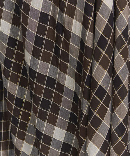 NE QUITTEZ PAS!(ヌキテパ)の「<ne Quittez pas>チェックロングスカート(スカート・レディース・ダークブラウン・FREE)」の4枚目の写真