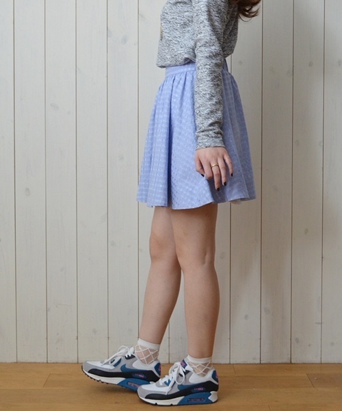 Khaju(カージュ)の「Khaju:シアースカート□(スカート・レディース・オフホワイト/ライトブルー・ONE SIZE)」の5枚目の写真