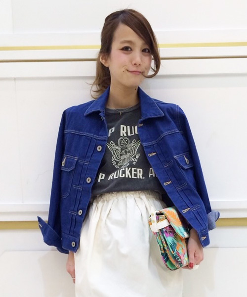 Another Edition（アナザーエディション）の「AE DNM G-JK 2nd　Я◆（デニムジャケット・レディース・ライトブルー/コバルトブルー/ネイビー・SMALL/MEDIUM）」の3枚目の写真