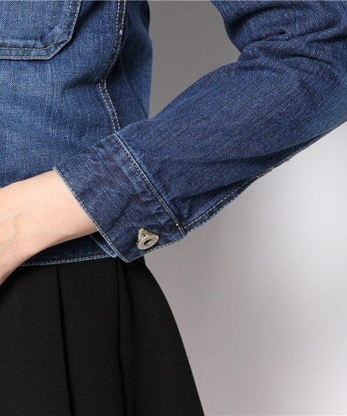 Another Edition（アナザーエディション）の「AE DNM G-JK 2nd　Я◆（デニムジャケット・レディース・ライトブルー/コバルトブルー/ネイビー・SMALL/MEDIUM）」の12枚目の写真