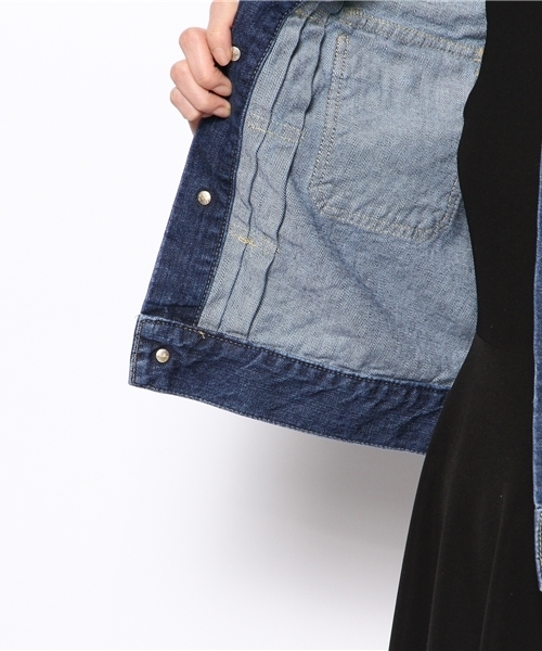 Another Edition（アナザーエディション）の「AE DNM G-JK 2nd　Я◆（デニムジャケット・レディース・ライトブルー/コバルトブルー/ネイビー・SMALL/MEDIUM）」の5枚目の写真