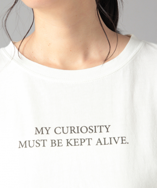 LOWRYS FARM（ローリーズファーム）の「ロゴワイドＴＥＥ　846516（Tシャツ/カットソー・レディース・チャコールグレー/ベージュ/オフホワイト/カーキ・FREE）」の12枚目の写真