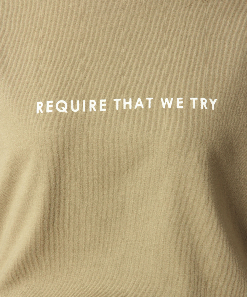 LOWRYS FARM（ローリーズファーム）の「ロゴワイドＴＥＥ　846516（Tシャツ/カットソー・レディース・チャコールグレー/ベージュ/オフホワイト/カーキ・FREE）」の21枚目の写真