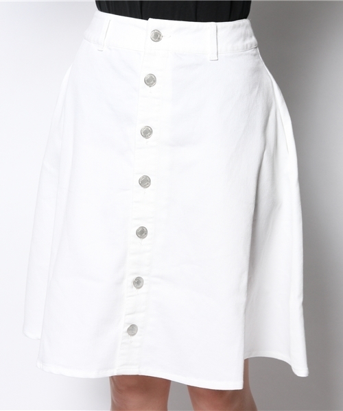 WEGO(ウィゴー)の「WEGO/ミディ丈デニムスカート(デニムスカート・レディース・ホワイト・FREE)」の8枚目の写真