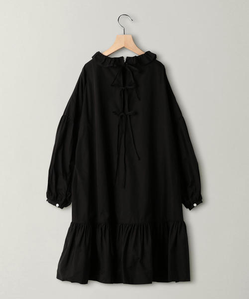 dahl'ia（ダリア）の「＜dahl'ia＞フリルカラーチュニックワンピース（ワンピース・レディース・ブラック/ホワイト・FREE）」の3枚目の写真