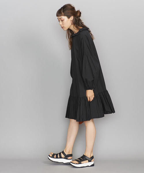 dahl'ia（ダリア）の「＜dahl'ia＞フリルカラーチュニックワンピース（ワンピース・レディース・ブラック/ホワイト・FREE）」の16枚目の写真