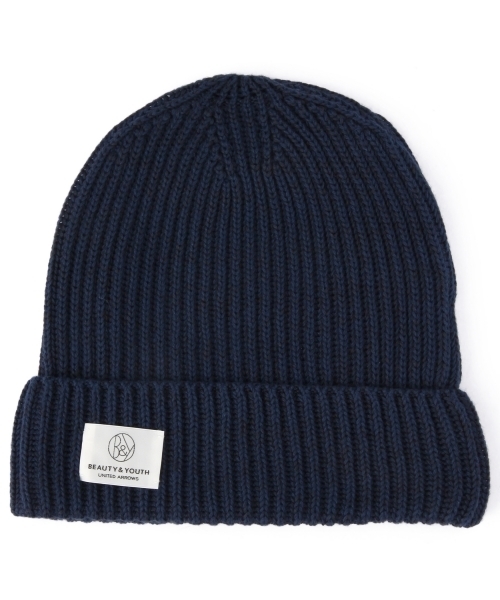 BEAUTY&YOUTH UNITED ARROWS(ビューティーアンドユースユナイテッドアローズ)の「BY アゼ ワッチ キャップ(ニットキャップ/ビーニー・メンズ・ホワイト/ブラック/ライトブルー/ネイビー・フリー)」の4枚目の写真