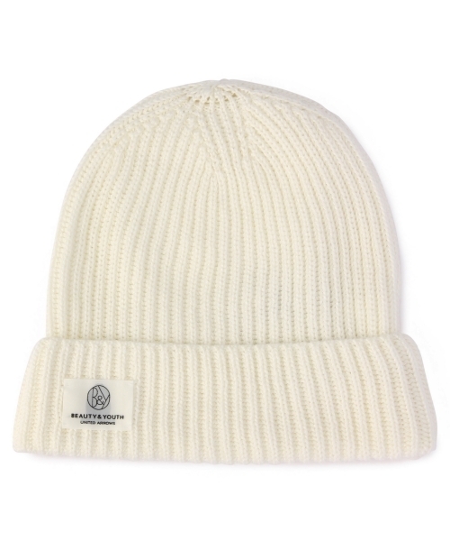 BEAUTY&YOUTH UNITED ARROWS(ビューティーアンドユースユナイテッドアローズ)の「BY アゼ ワッチ キャップ(ニットキャップ/ビーニー・メンズ・ホワイト/ブラック/ライトブルー/ネイビー・フリー)」の1枚目の写真