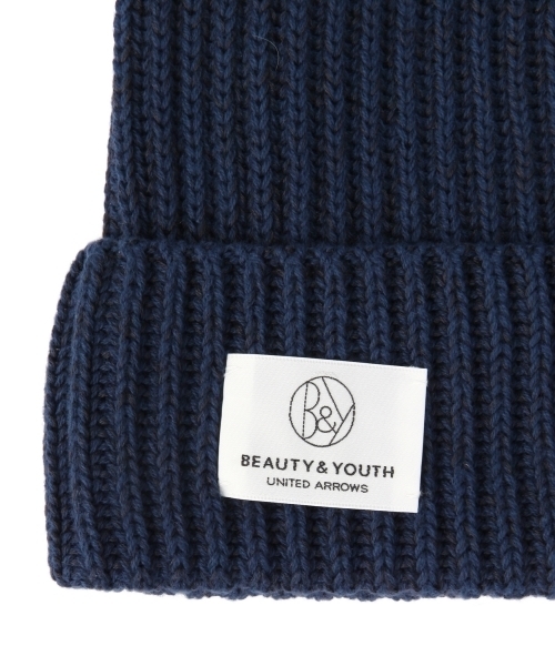 BEAUTY&YOUTH UNITED ARROWS(ビューティーアンドユースユナイテッドアローズ)の「BY アゼ ワッチ キャップ(ニットキャップ/ビーニー・メンズ・ホワイト/ブラック/ライトブルー/ネイビー・フリー)」の6枚目の写真