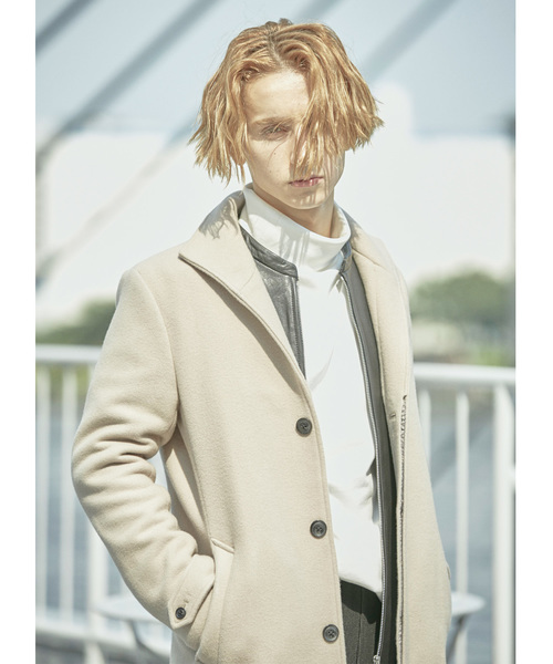 セール 尾州ウール メルトンイタリアンスタンドカラーコート チェスターコート Gostar De Fuga ゴスタール ジフーガ のファッション通販 Zozotown