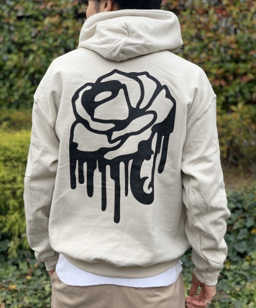 Port(ポート)の「【 eyedy / アイディー 】 SAG ROSE P/O PK(パーカー・メンズ・ブラック/サンドベージュ・M/XL/XXL/L)」の7枚目の写真