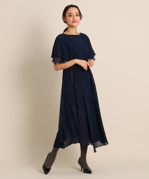 ドレスbrille サイドレースジョーゼットロングドレス ドレス Anatelier アナトリエ のファッション Luxe