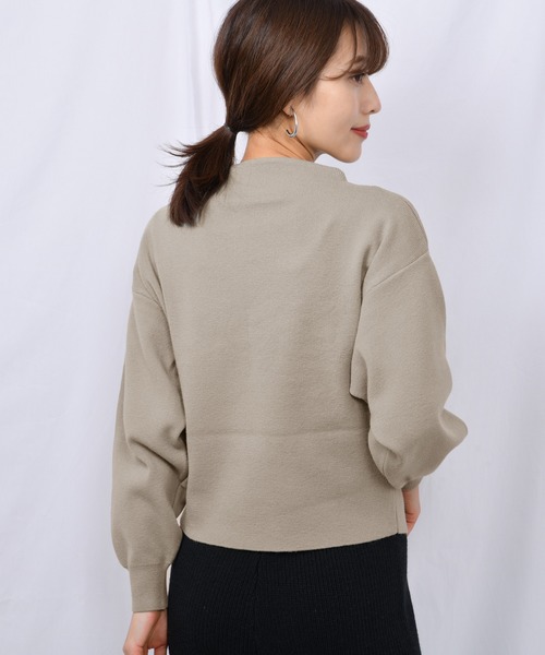 Ambre Neige（アンブルネージュ）の「ボトルネックシンプルニット/春の新作／春ニット／【WEB/EC限定商品】（ニット/セーター・レディース・ライトグリーン/その他/キャメル/ライトベージュ・FREE）」の8枚目の写真