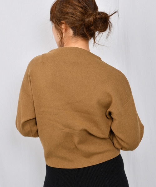 Ambre Neige（アンブルネージュ）の「ボトルネックシンプルニット/春の新作／春ニット／【WEB/EC限定商品】（ニット/セーター・レディース・ライトグリーン/その他/キャメル/ライトベージュ・FREE）」の14枚目の写真