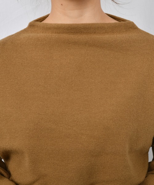Ambre Neige（アンブルネージュ）の「ボトルネックシンプルニット/春の新作／春ニット／【WEB/EC限定商品】（ニット/セーター・レディース・ライトグリーン/その他/キャメル/ライトベージュ・FREE）」の15枚目の写真