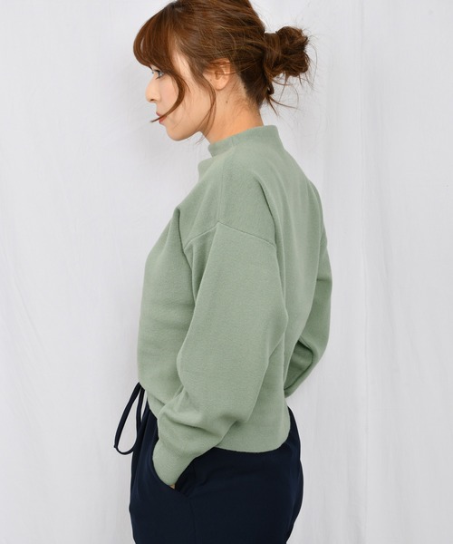 Ambre Neige（アンブルネージュ）の「ボトルネックシンプルニット/春の新作／春ニット／【WEB/EC限定商品】（ニット/セーター・レディース・ライトグリーン/その他/キャメル/ライトベージュ・FREE）」の18枚目の写真