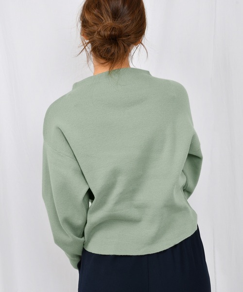 Ambre Neige（アンブルネージュ）の「ボトルネックシンプルニット/春の新作／春ニット／【WEB/EC限定商品】（ニット/セーター・レディース・ライトグリーン/その他/キャメル/ライトベージュ・FREE）」の19枚目の写真