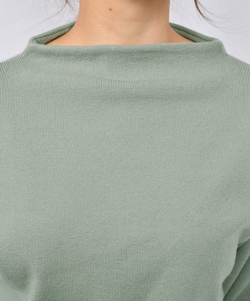 Ambre Neige（アンブルネージュ）の「ボトルネックシンプルニット/春の新作／春ニット／【WEB/EC限定商品】（ニット/セーター・レディース・ライトグリーン/その他/キャメル/ライトベージュ・FREE）」の20枚目の写真