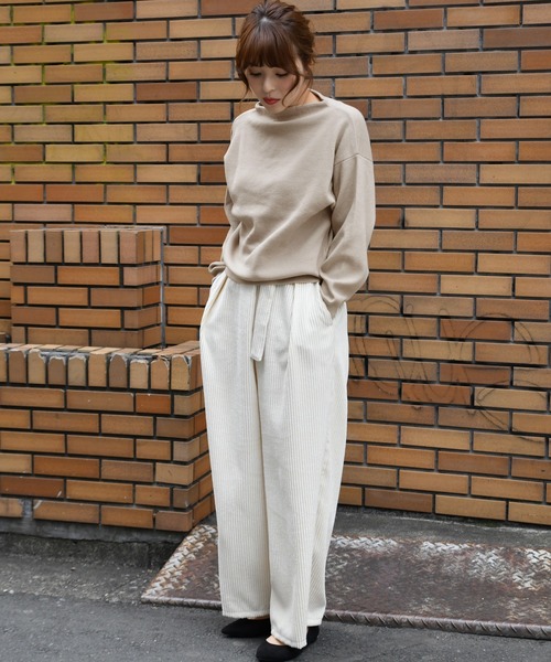 Ambre Neige（アンブルネージュ）の「ボトルネックシンプルニット/春の新作／春ニット／【WEB/EC限定商品】（ニット/セーター・レディース・ライトグリーン/その他/キャメル/ライトベージュ・FREE）」の10枚目の写真