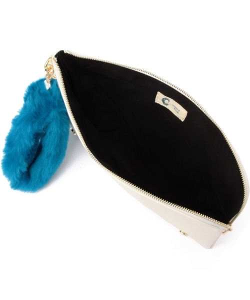 Another Edition（アナザーエディション）の「CONTROL/F FURHDL CLT ◆（クラッチバッグ・レディース・ホワイト/ブラック・フリー）」の3枚目の写真