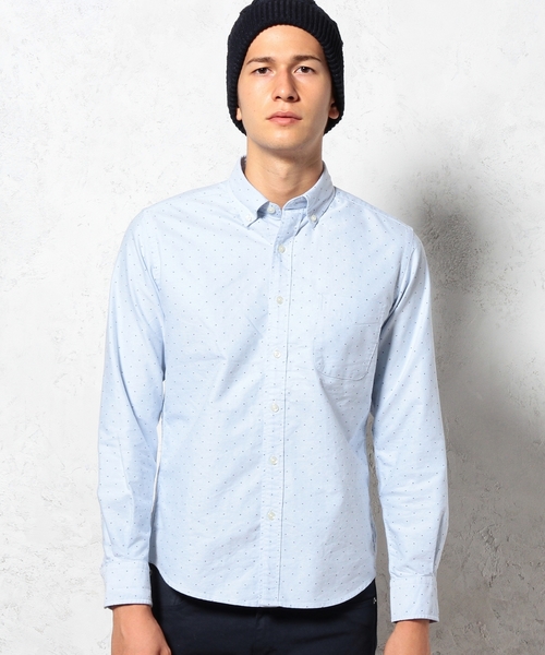 green label relaxing（グリーンレーベルリラクシング）の「◎40//OX DOT/PT BD-R ① シャツ ◆（シャツ/ブラウス・メンズ・ホワイト/ロイヤルブルー・LARGE/SMALL/MEDIUM/X-LARGE）」の8枚目の写真