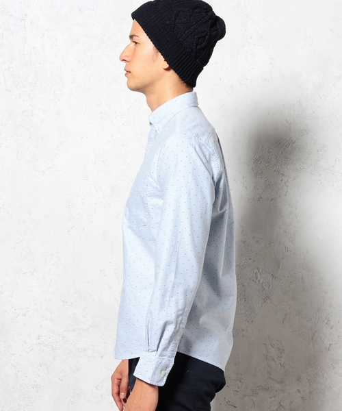 green label relaxing（グリーンレーベルリラクシング）の「◎40//OX DOT/PT BD-R ① シャツ ◆（シャツ/ブラウス・メンズ・ホワイト/ロイヤルブルー・LARGE/SMALL/MEDIUM/X-LARGE）」の9枚目の写真