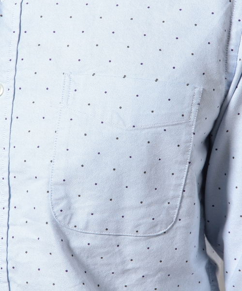 green label relaxing（グリーンレーベルリラクシング）の「◎40//OX DOT/PT BD-R ① シャツ ◆（シャツ/ブラウス・メンズ・ホワイト/ロイヤルブルー・LARGE/SMALL/MEDIUM/X-LARGE）」の13枚目の写真