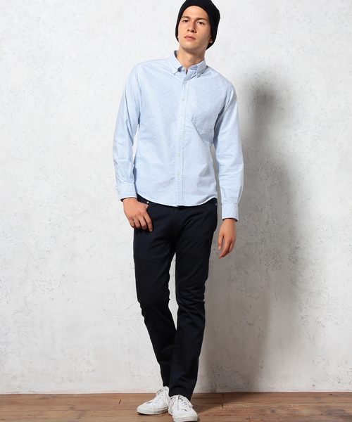 green label relaxing（グリーンレーベルリラクシング）の「◎40//OX DOT/PT BD-R ① シャツ ◆（シャツ/ブラウス・メンズ・ホワイト/ロイヤルブルー・LARGE/SMALL/MEDIUM/X-LARGE）」の3枚目の写真