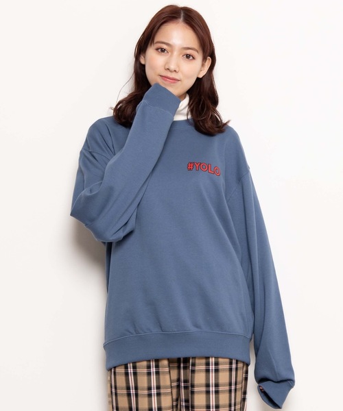 WEGO（ウィゴー）の「WEGO/スイートロゴプルオーバー（スウェット・メンズ・ホワイト/ベージュ/ブルー/ホワイト系その他・SMALL/MEDIUM/LARGE）」の4枚目の写真