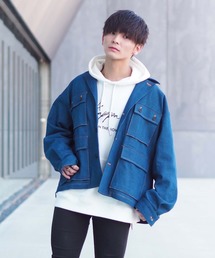 THE MORNING AFTER�i�U ���[�j���O �A�t�^�[�j�́u[ WEARISTA ���E�g × T.M.A LAB ] WIDE SILHOUETTE DENIM JACKET / ���C�h�V���G�b�g �f�j�� �W���P�b�g / yutotma�i�f�j���W���P�b�g�j�v