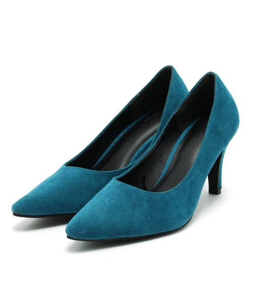 AZUL by moussy(アズールバイマウジー)の「H6cmFスウェードポインテッドトゥパンプス(パンプス・レディース・グリーン/ブラック/レッド/キャメル/ネイビー・LARGE/SMALL/MEDIUM)」の3枚目の写真