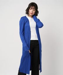 薄手無地ロング丈カーディガン