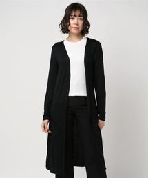 薄手無地ロング丈カーディガン