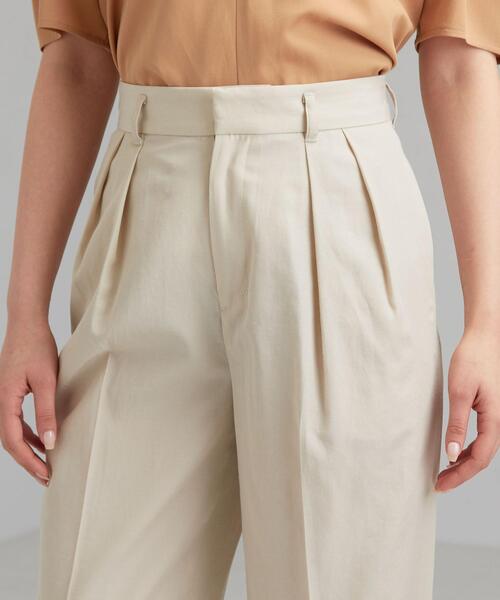 green label relaxing（グリーンレーベルリラクシング）の「[手洗い可能/エアラブルシック] ◆FM ベルトツキ テーパード パンツ（その他パンツ・レディース・コバルトブルー/ナチュラル/ベージュ/ネイビー・38/40/36/34）」の8枚目の写真
