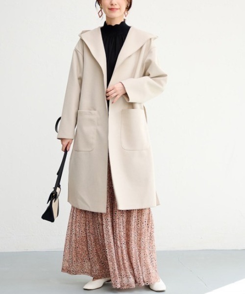 セール】ウールライクフードチェスターオーバーコート（チェスター