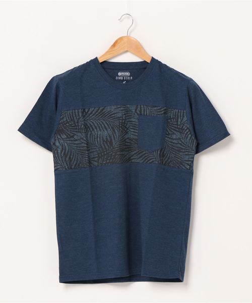 OUTDOOR PRODUCTS APPAREL(アウトドアプロダクツアパレル)の「プリント切替T2 ZERO STAIN 汗ジミが目立たない機能(Tシャツ/カットソー・メンズ・その他1/杢グレー/その他3/その他2/オレンジ/ネイビー/ブラック/ホワイト・MEDIUM/SMALL/X-LARGE/LARGE)」の4枚目の写真