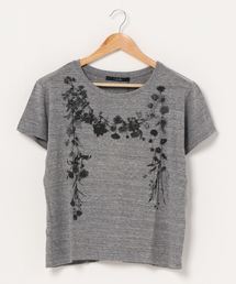レーヨン混天竺レーシースレスプリントボックスTEE