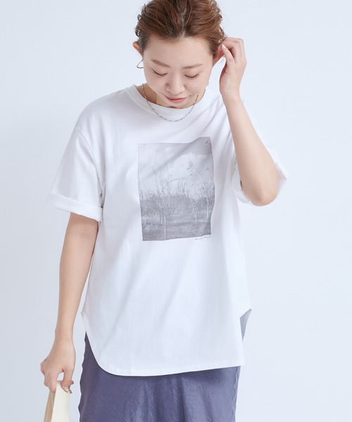 MONOEARTH(モノアース)の「【MONOEARTH/モノアース】フォトTシャツ(Tシャツ/カットソー・レディース・ホワイト・FREE)」の14枚目の写真